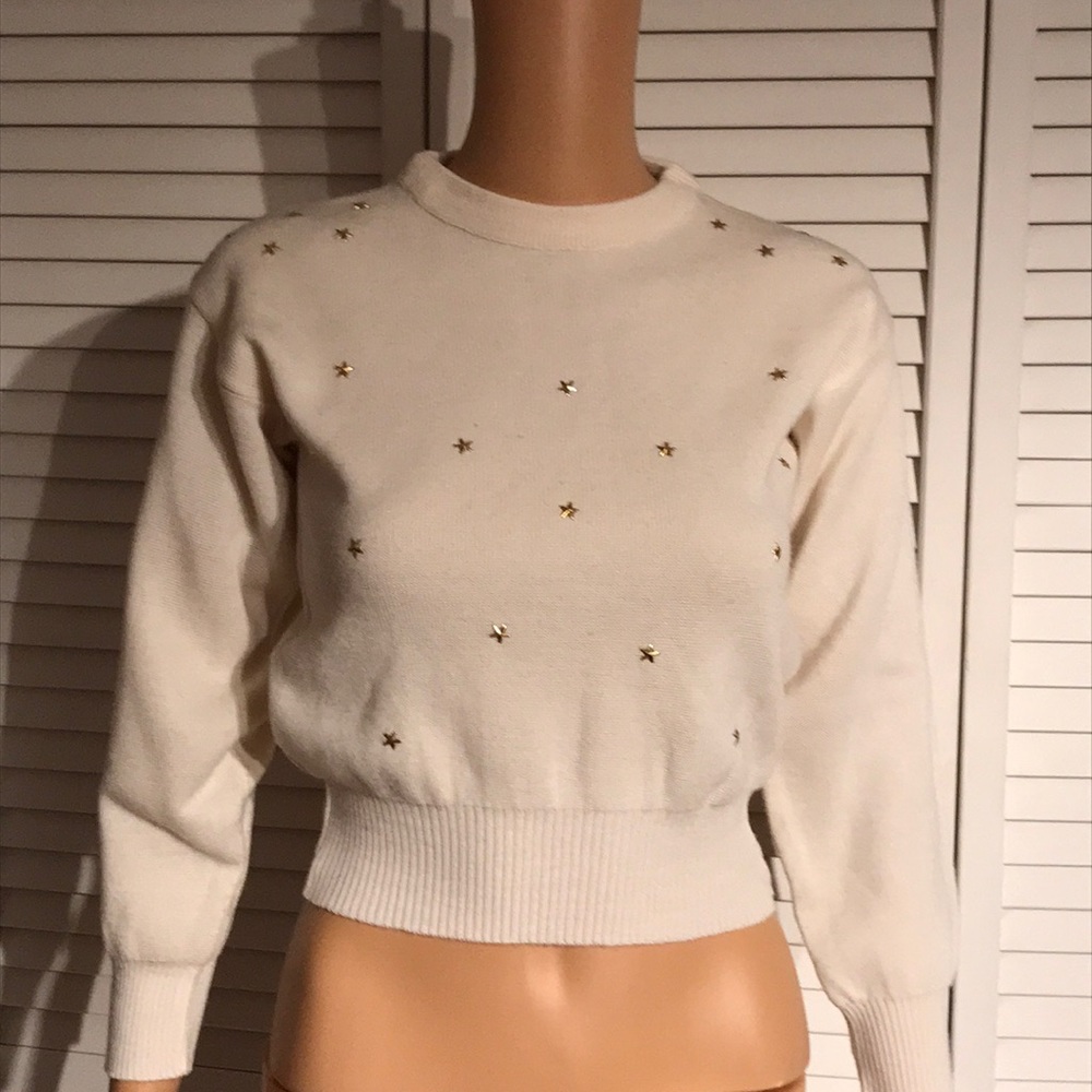 Vintage Meister Wool Ski Star Crop Sweater ⭐️